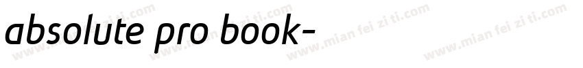 absolute pro book字体转换